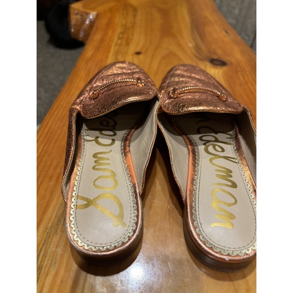 Sam Edelman Laurna Women's Mules Metallic Copper Leather Size 6  Gorgeous Shoe ✨ - Picture 6 of 6